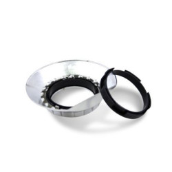 Капачки за лупи 2.5" BMW E46 Design овална ретрофит изрязана D 13.5cm