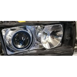 Капачки за лупи 2.5" Audi Design, полукръгла хром с черно D 13cm