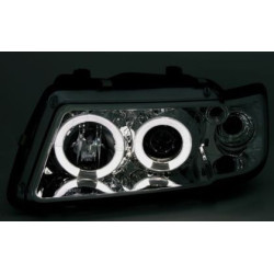 Кристални фарове за Audi A3 Angel Eyes (1996-2000) - хром