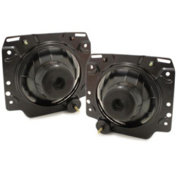 Кристални фарове с кръст GOLF II (83-93) - черен хром вътрешни