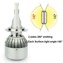 Лед крушки - Led система Н7 за фарове - 7600 Лумена, 36W - COB 6000K