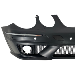 Предна тунинг броня за Mercedes W211 E-Class (2006-2009) - AMG Design с отвори за парктроник