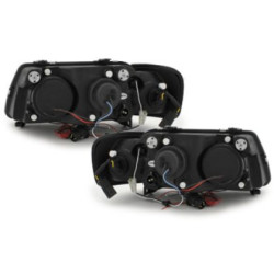 Кристални фарове за Audi A3 Angel Eyes (1996-2000) - черни