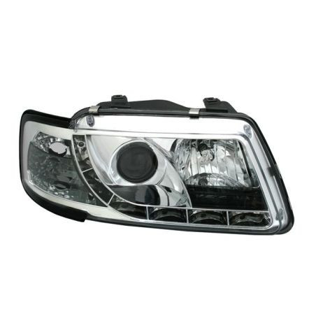 Кристални фарове за Audi A3 (1996-2000) - хром