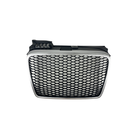 Решетка без емблема за Audi A4 B7 (2004-2008) - RS Look - Силвър / Мат