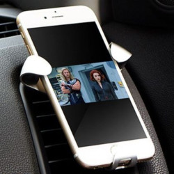 Постава за телефон за въздуховода - черна