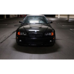 Ангелски Очи кристални за BMW E46 седан, комби (1998-2005) / E46 купе (1998-2003) - U-Design с лупи на дълги с