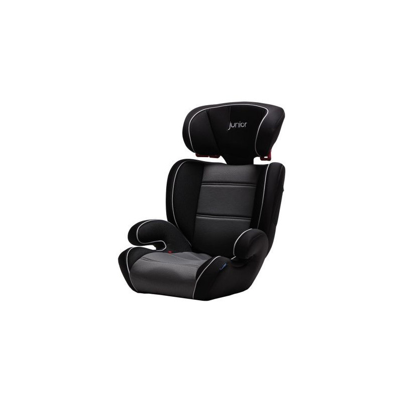 Детско столче за кола Junior - Basic - черен цвят с бели кантове