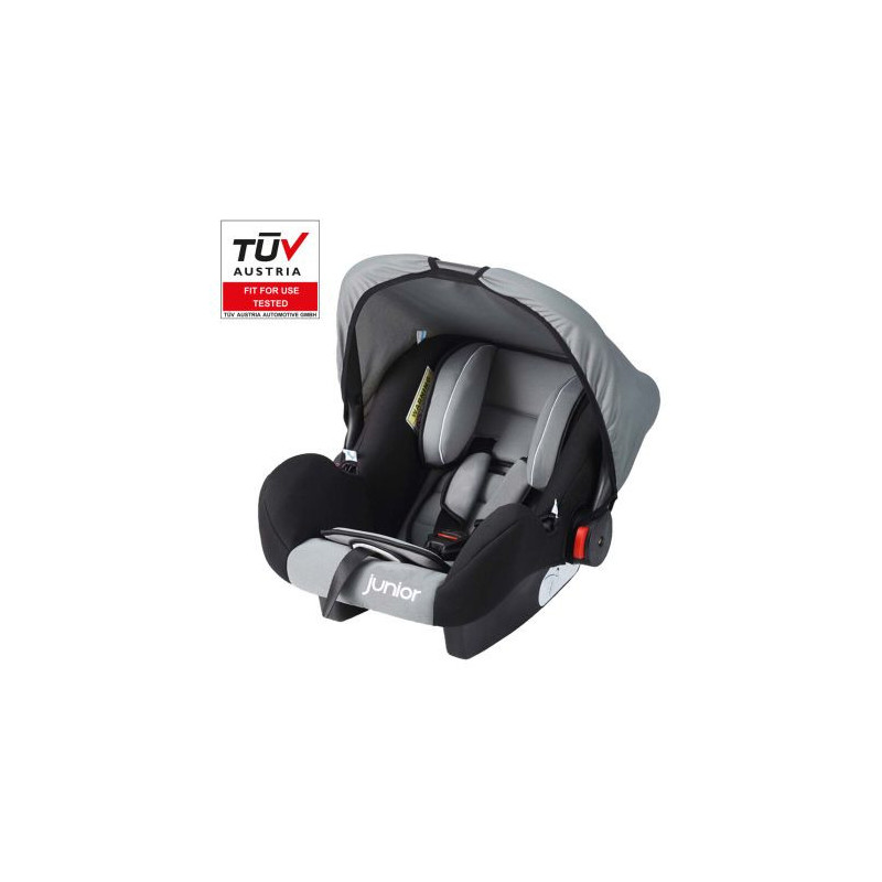 Бебешко столче за кола с дръжка Junior - Bambini - сив цвят