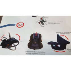 Бебешко столче за кола с дръжка Junior - Bambini - лилав цвят