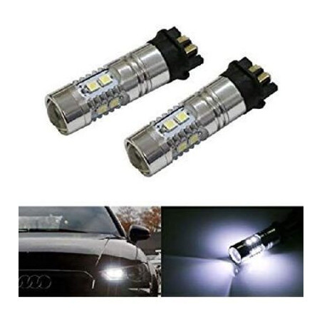 Диодна крушка PW24W - с 10 диода 2323 и лупа