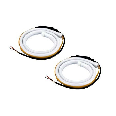 Дневни светлини с мигач за оригинални фарове на HYUNDAI SANTA FE (2006-2009) - Ледбар дизайн