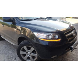 Дневни светлини с мигач за оригинални фарове на HYUNDAI SANTA FE (2006-2009) - Ледбар дизайн