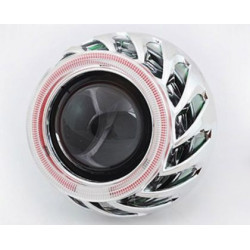 Биксенон лупи за вграждане MORIMOTO MINI SPIRAL 2.5" - с бял вътрешен и жълт външен ринг