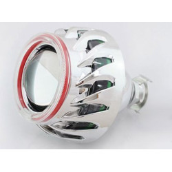Биксенон лупи за вграждане MORIMOTO MINI SPIRAL 2.5" - с бял вътрешен и жълт външен ринг