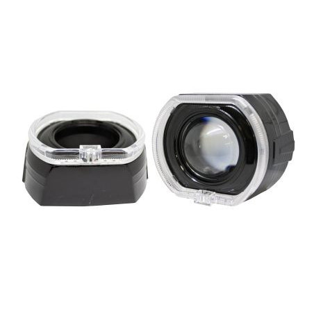 Капачки за лупи 2.5" и 3" - BMW Design с ангелски очи - кристални