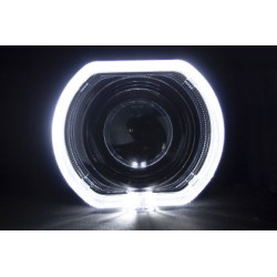 Капачки за лупи 2.5" и 3" - BMW Design с ангелски очи - кристални