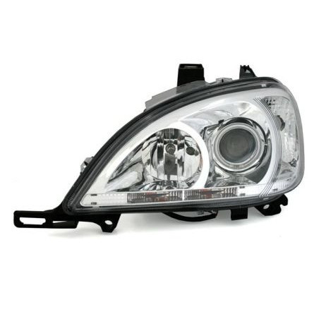 Кристални фарове за Mercedes ML W163 (1998-2001) с ангелски очи