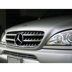 Решетка за Mercedes ML W163 (W164 дизайн) (1998-2005) - черна с хромлайсни