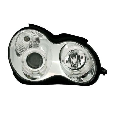 Кристални фарове  Mercedes седан C-CLASS W203 (00-04) - с ангелски очи