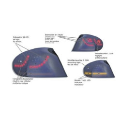 Кристални диодни стопове VW GOLF 5 - черни