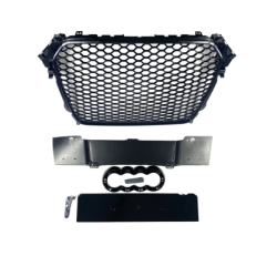 Решетка без емблема за Audi A4 B8 (2011-2014) - RS Look - Черна