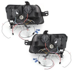 Кристални фарове FIAT PANDA (03-09) - хром