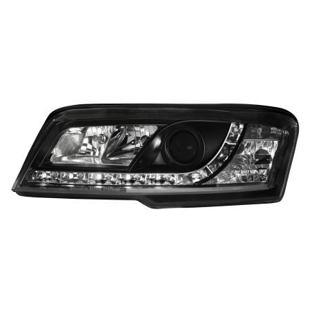 Кристални фарове за Fiat Stilo с 3 врати (2001-2008) - черни