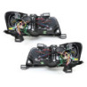 Кристални фарове за Fiat Stilo с 3 врати (2001-2008) - черни