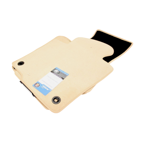 Мокетни стелки за VW Passat B6 / B7 3C (2005-2014) - елипсовидни щипки - Бежови