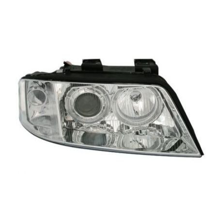 Кристални фарове  AUDI A6 (1997-2000) за фабричен ксенон - хром