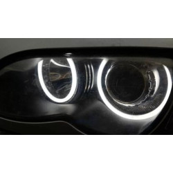 Ангелски Очи Лайтбар Дизайн за BMW E39 (2000-2003) ОЕМ с фабрични ангелски очи - Бял цвят