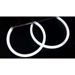 Ангелски Очи Лайтбар Дизайн за BMW E39 (2000-2003) ОЕМ с фабрични ангелски очи - Бял цвят