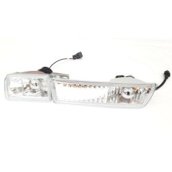 Кристални мигачи с халоген за Golf 3 / Vento - хром