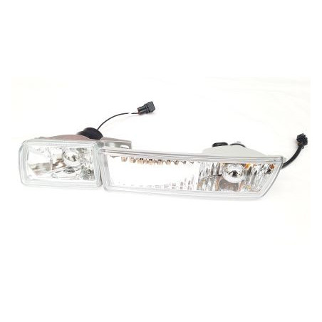 Кристални мигачи с халоген за Golf 3 / Vento - хром