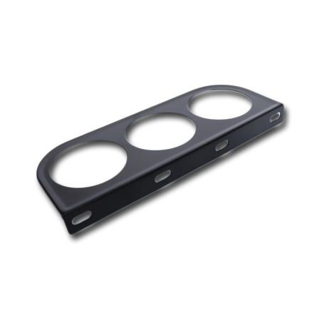 Конзола - стойка за 3 измервателни уреди 52мм - плоска с 4 винта