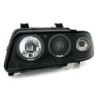 Кристални фарове за Audi A4 Angel Eyes (1995-1998) - черни