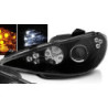 Кристални фарове за PEUGEOT 206 - черни с диоди