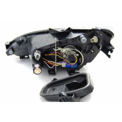 Кристални фарове за PEUGEOT 206 - черни с диоди