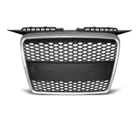 Решетка с поставка за емблема за AUDI A3 (2003-2008) - RS-Look silver