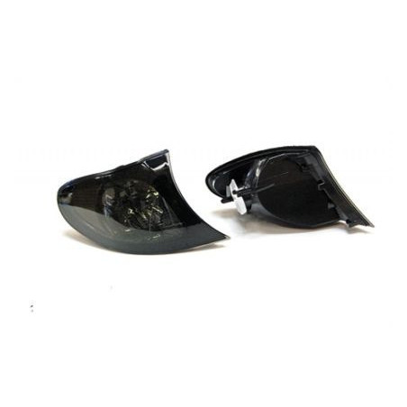 Кристални мигачи до фара BMW E46 комби (01-05) - опушен хром