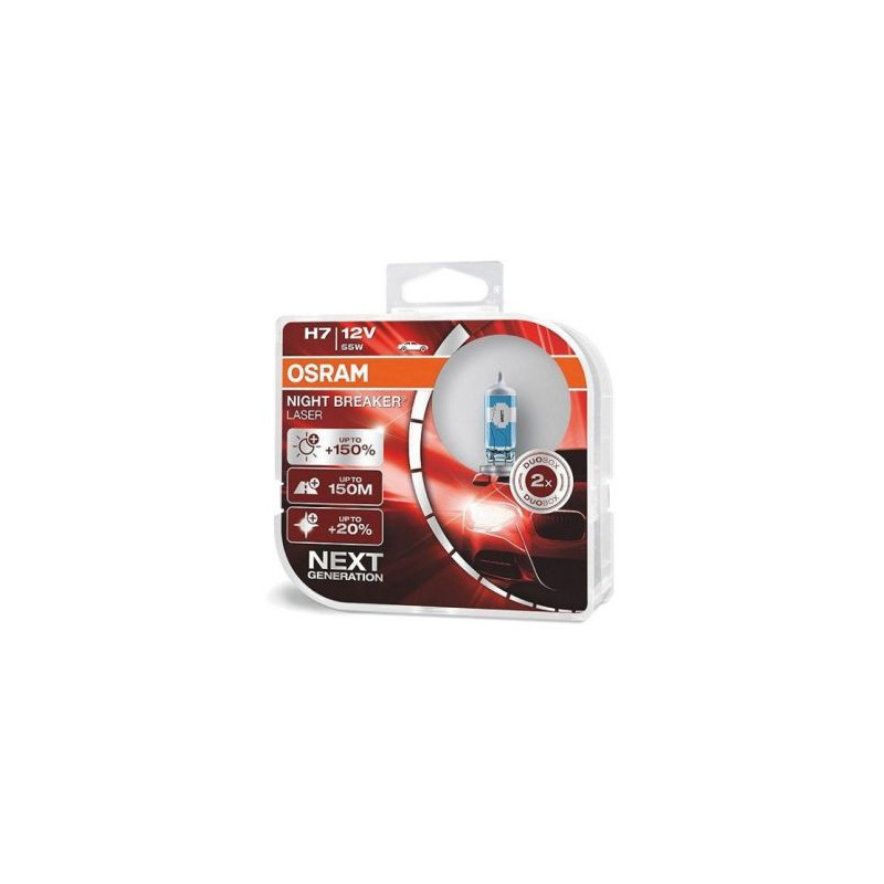 Халогенна крушка Н7 - Osram Night Braker Laser +150% - 2бр. блистер