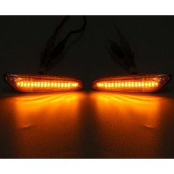 Диодни мигачи за калник BMW E46 (2001-2005) / E60 / E90 - хром с бягащ мигач