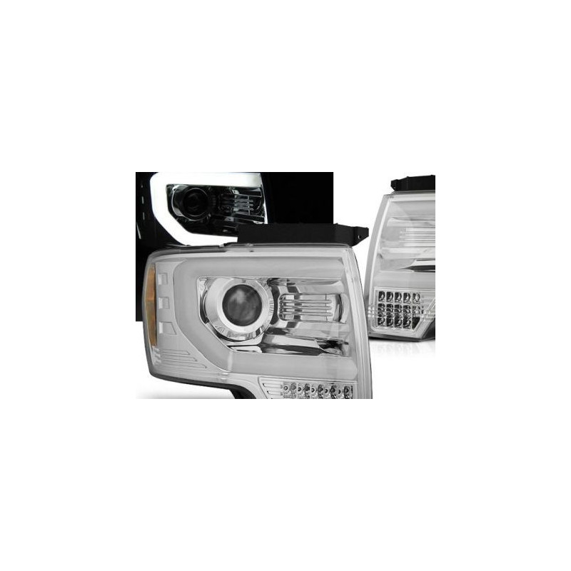 Кристални фарове FORD F150 (2008-2014) - хром