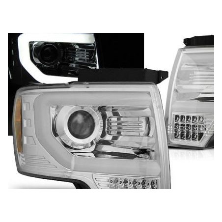 Кристални фарове FORD F150 (2008-2014) - хром