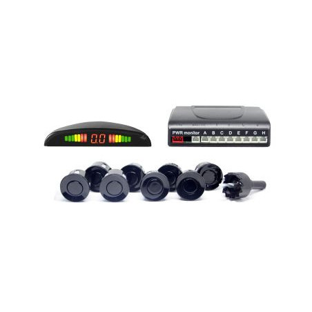 Парктроник с 8 сензора и LED дисплей - черни датчици