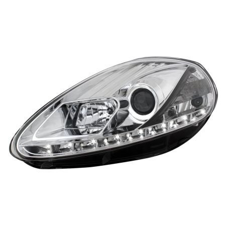 Кристални фарове FIAT Grande PUNTO (05+)  - хром