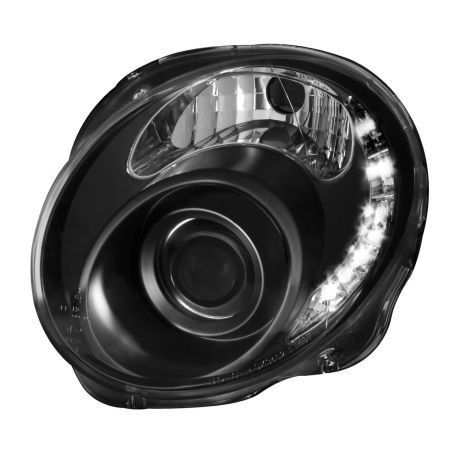 Кристални фарове DAYLINE FIAT 500 (07+) - черни