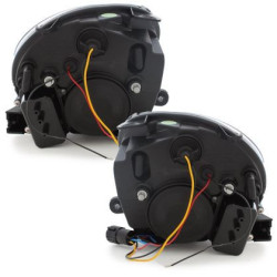 Кристални фарове DAYLINE FIAT 500 (07+) - черни