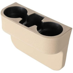 Поставка за чаши за кола  за 2 чаши между седалките - бежова кожа